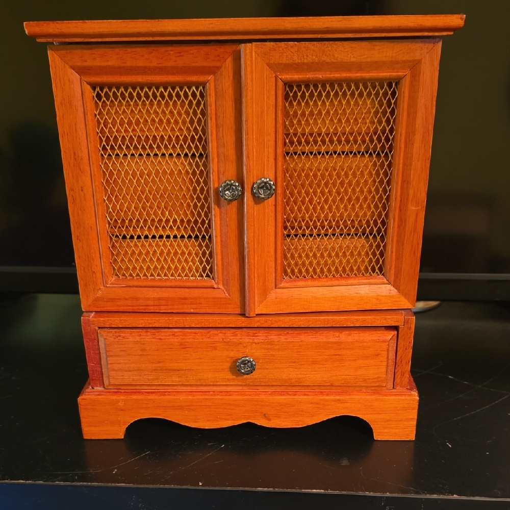 Elegant Wooden Jewelry Cabinet